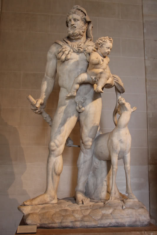Statue Hercules Telephus si caprioara